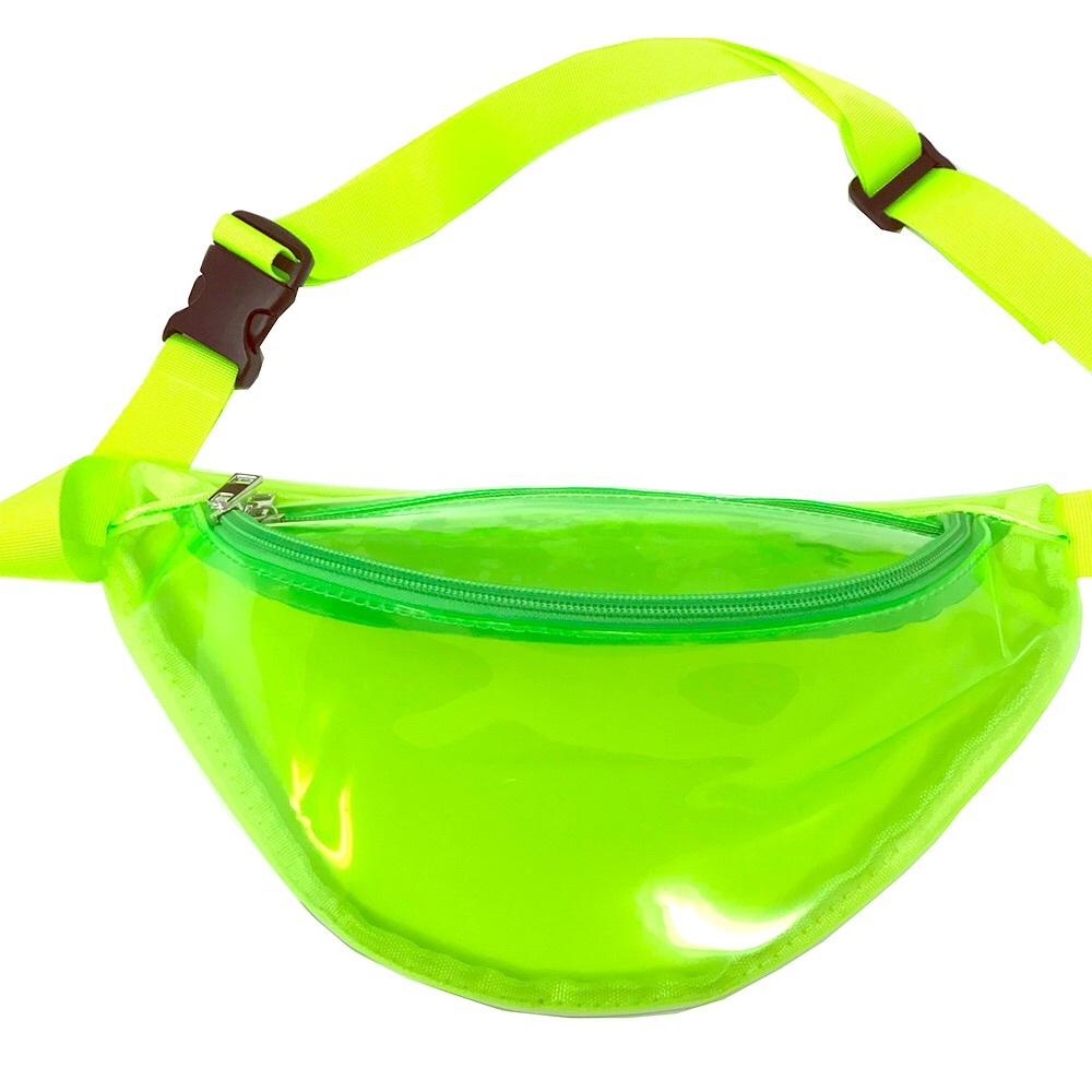 Clear Green Fanny Pack Polyurethane Mini Bag